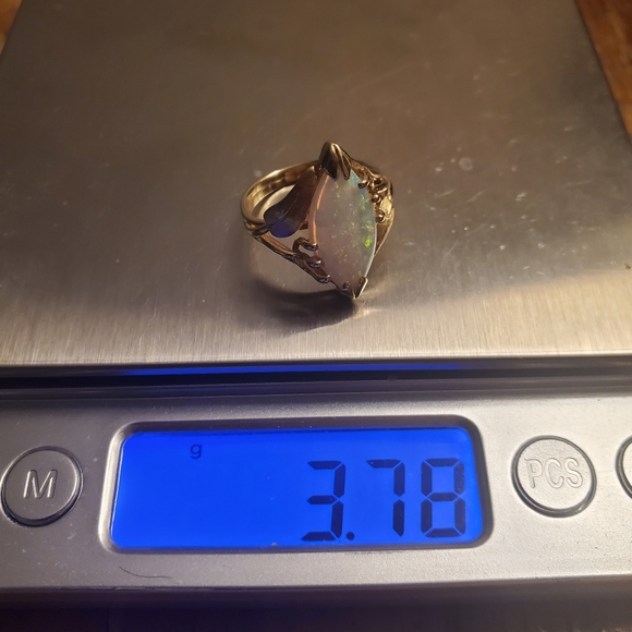 Stunning vintage large genuine opal ring - Picture 13 of 13